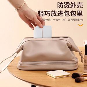 Mini peigne lisseur de poche sans fil portable avec céramique tourmaline pour cheveux secs et humides, massage et coiffage - Product Image 2