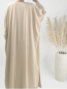 Abaya Cardigan à Manches Longues pour Femme, Coupe Ample, Vêtement Musulman Respirant en Polyester pour la Prière et le Quotidien - Product Image 3