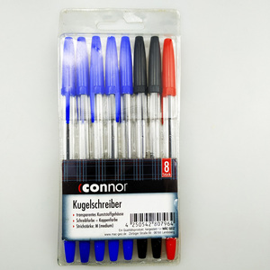 Stylo à bille en plastique bon marché pour bureau, fournitures de supermarché, sac en PVC - Product Image 1