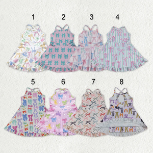 Robes de sport pour bébés filles, à bretelles, pour yoga, athlétiques, longueur genou - Product Image 1