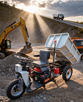 Camion à benne basculante à trois roues de 1 tonne avec moteur diesel à démarrage électrique CHANGCHAI pour mini camion à benne basculante
