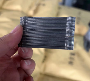 Étude des propriétés mécaniques des fibres d'acier collées à extrémité croquée en acier inoxydable pour le renforcement du <span class=keywords><strong>béton</strong></span> des sols et des murs d'entrepôt - Product Image 2