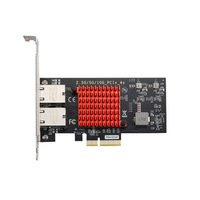 Carte réseau Ethernet 2 ports 10G X550-T2 PCIe3.0-4X 10G/5G/2.5G/1G RJ45 Lan 10GBase-T/NBASE-T interne pour serveur