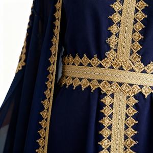 Vestido Abaya Moderno con Bordado de Malla y Lentejuelas, Alta Calidad, Moda para Mujeres Musulmanas, Casual, Modesto, para Uso Diario - Product Image 2