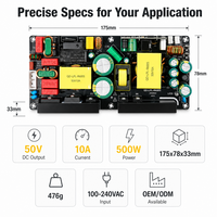 Alimentation industrielle à découpage 50V 10A SMPS CA/CC régulée pour graveurs laser CNC, entraînement de moteur, OEM ODM