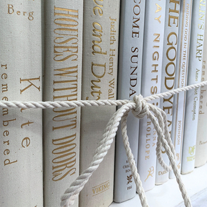 Decoración de estante de libros vacía decorativa simulada hoja de oro personalizada tono tierra neutral - Product Image 4
