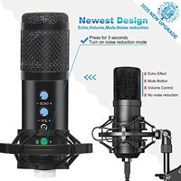 Juego de micrófono condensador USB de grabación cardioide profesional de 192kHz/24 bits, equipo de Podcast de calidad de estudio, escritorio portátil