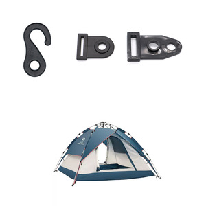 Plastic Double Eye <b>Tent</b> Corner Buckles B099B100 Black Fasteners For <b>Tent</b> <b>Pole</b> Accessories - Product Image 4
