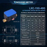 Compteur d'eau ultrasonique à filetage DN20 DN40 homologué MID, alimenté par batterie, LoRaWAN, vente en gros