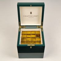 Boîte à chocolat en bois brillant avec doublure en PU, fermeture à charnière dorée et insert compartimenté, logo personnalisé pour emballage de chocolat de marque haut de gamme