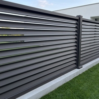Clôture de sécurité en alliage d'aluminium à lame angulaire, facilement assemblable, panneaux de clôture étanches pour l'intimité, treillis pour jardins et maisons