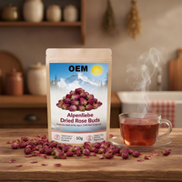Thé aux bourgeons de rose séchés Alpenliebe OEM, 100% pur, sans additifs artificiels, thé de beauté naturel, en sachet, boîte/sachet, 50g
