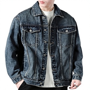 Men's Denim Jacket Casual Button Front Solid Color Regular Fit Stonewashed Autumn 100% Cotton Washable - Product Image 1