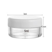 Pots en plastique PS vides personnalisés petit pot cosmétique de 5g 5ml avec crèmes lotions pommades poudres échantillons de soins de la peau