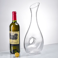 Decantador de vino de cristal sin plomo de lujo al por mayor, juego de vodka de garrafa de 1000ml para whisky y whisky de diseño único