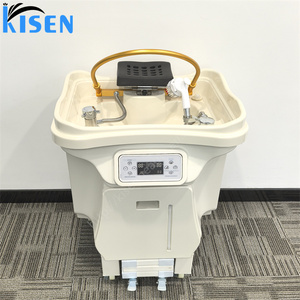 Équipement de spa KISEN, <span class=keywords><strong>bac</strong></span> à shampoing portable <span class=keywords><strong>pour</strong></span> salon de coiffure, <span class=keywords><strong>lavabo</strong></span> <span class=keywords><strong>pour</strong></span> le lavage des <span class=keywords><strong>cheveux</strong></span>, hauteur 80 cm, avec deux réservoirs - Product Image 5