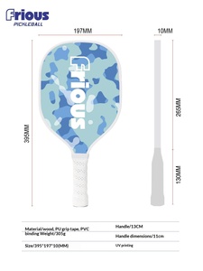 Raqueta <span class=keywords><strong>de</strong></span> Pickleball y <span class=keywords><strong>Cricket</strong></span> <span class=keywords><strong>de</strong></span> Madera con Diseño <span class=keywords><strong>de</strong></span> Camuflaje para Niños y Adultos, Deportes al Aire Libre e Interior, 305g - Product Image 4