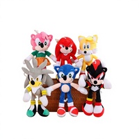 Nouvelle série de poupées Sonic The Hedgehog transfrontalière : Peluche Mighty Armadillo (Polyester 30cm) – Figurine décorative de qualité cadeau