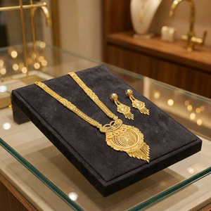Wholesale Fashion 14K 18K 24K Gold Filled Jewelry, Traditional Indian Jewelry, Forming <b>Long</b> <b>Necklaces</b>, Brass Gold Plated Jewelry - Product Image 4