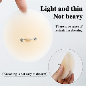 Siêu mỏng vô hình liền mạch gợi cảm che núm vú liên kết mạnh mẽ silicone nhẹ và mỏng vòng núm vú phụ kiện đồ lót - Product Image 6