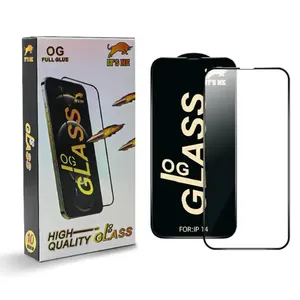 Protecteur d'écran OG en verre trempé 9h pour iphone 15 14 13 12 11 protecteur d'écran en verre pour téléphone portable