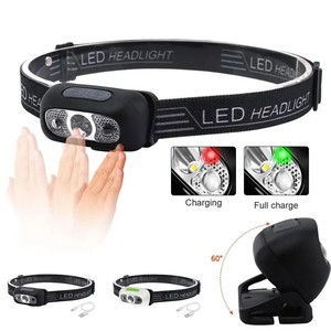1 Unidad de Linterna Frontal Portátil Mini LED con Sensor, Recargable por USB con Batería Integrada <span class=keywords><strong>para</strong></span> Acampar al Aire Libre y Pescar - Product Image 3