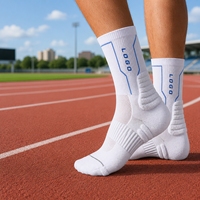 Chaussettes de sport tube personnalisées avec logo, absorbant les chocs, pour le basketball, la course et le cyclisme, en maille respirante