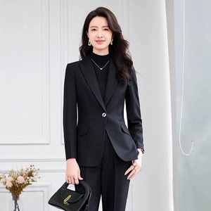 Women's Professional Suit Set Polyester Spring Formal Anti-Wrinkle Workwear - Product Image 3