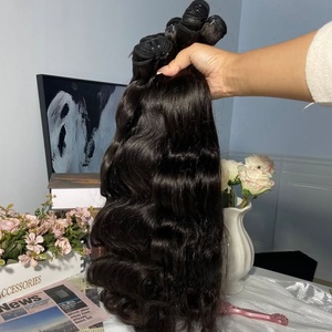 Chất lượng tốt nhất nguyên lớp biểu bì phù hợp Trinh Nữ tóc con người bó Nhà cung cấp 15A đôi rút ra chưa qua chế biến Trinh Nguyên liệu Miến Điện tóc - Product Image 1