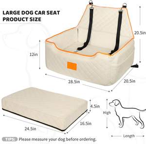 Asiento de coche de lujo personalizado para perros, elevador para mascotas, cama de viaje impermeable para perros, transportador de mascotas de seguridad con asa para gatos, OEM disponible - Product Image 2