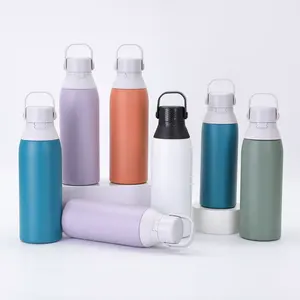 Leak Proof Free Sip Insulated Travel Flask Flip Lid Stainless Steel Premium Filtering Water Bottle with Straw - Product Image 2