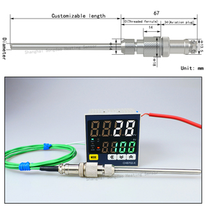 Sonde de type K/Pt100, prise compatible aviation, <span class=keywords><strong>thermocouple</strong></span> blindé, résistance thermique WZPK/WRNK-171, capteur de température OEM - Product Image 3