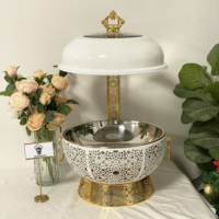 Luxus Gold Edelstahl hängende Chafing Dish Set Fünf-Sterne-Hotel buffet Catering Wärme-und Halte ausrüstung