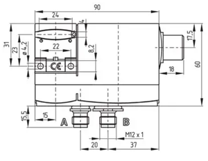 <span class=keywords><strong>AZM</strong></span> 170 B ST-AS RAP-Double contact redondant IP67-Interrupteur de porte industriel en acier inoxydable - Product Image 2
