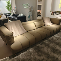 Ensemble de canapés en cuir de style italien haut de gamme, canapé droit pour salon, maison et hôtel, canapé personnalisable