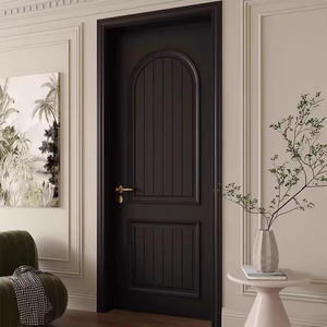 Lussuose porte in legno massello naturale moderne porte interne in rovere bianche e nere in stile francese - Product Image 2