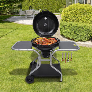 Nueva Deluxe de <span class=keywords><strong>carbón</strong></span> de la parrilla de la <span class=keywords><strong>barbacoa</strong></span> con <span class=keywords><strong>ruedas</strong></span>-Negro - Product Image 6