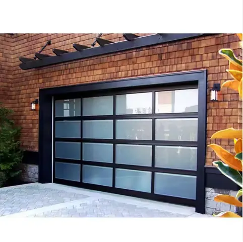 LongTai Roll up garage door thickened aluminum glass material smart garage door opener