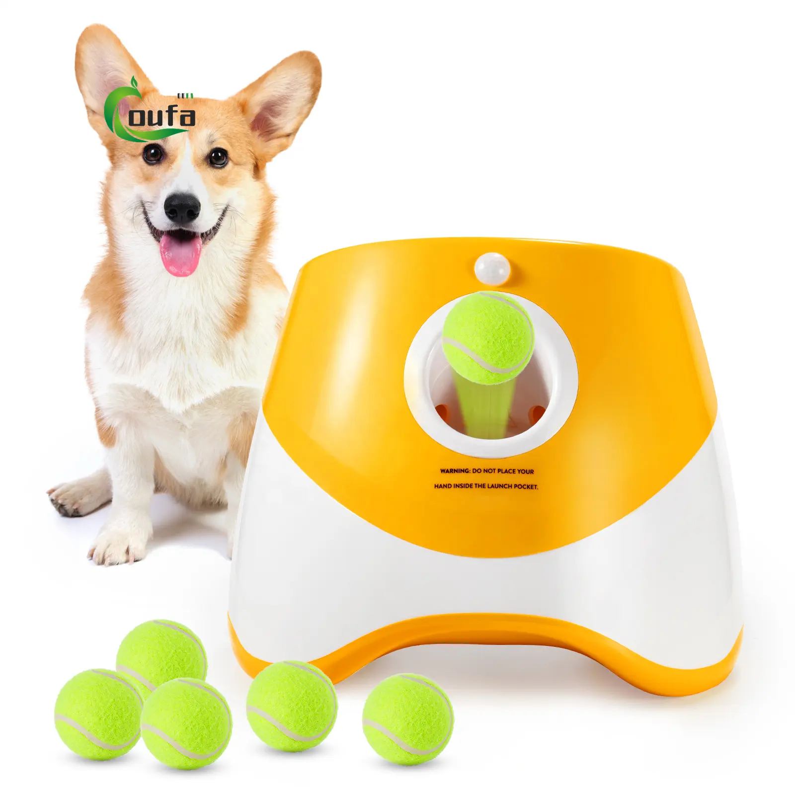 Interactive Dog Toy Automatic Ball Launcher Pet Tennis Ball Throwing Machine Dog Interactive Toy