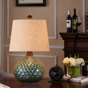 Phòng Khách Giường Side Accent Cổ Điển Sang Trọng Hiện Đại Pha Lê Gốm Bảng Đèn Trang Trí - Product Image 2