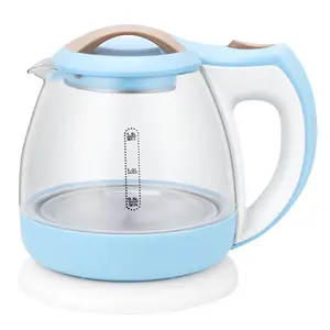 Multi Colors Home Appliance Fast Heating Glass Water Boiling Kettle Stainless Steel Electric Kettle