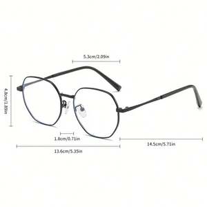 Gafas de Miopía con Marco de Aleación Poligonal para Hombre y Mujer, Moda 2025, Anti Luz Azul, Fotocromáticas - Product Image 6