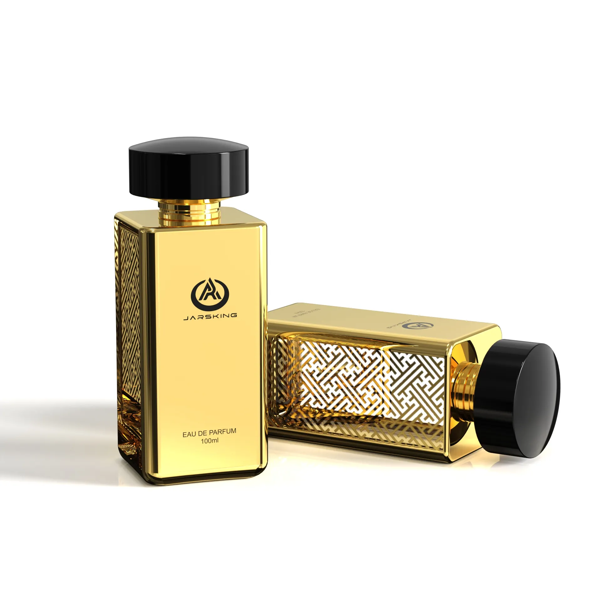 design your own arabic style gold 100ml square perfume atomiser refillable bottle manufacturer