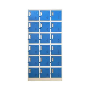 18 דלת פלדה הלבשה חדר כושר מתכת צוות עבודת ההלבשה לוקר armario casier מתכת armadiet אחסון הלבשה ארון לשינוי חדר