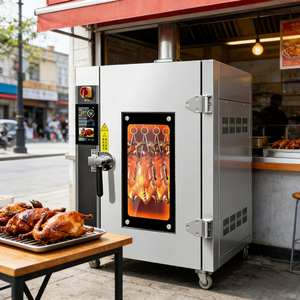 เตาอบเป็ดไฟฟ้าเชิงพาณิชย์ พร้อมประตูกระจกสำหรับโชว์และใช้ในการปรุงอาหาร - Product Image 1