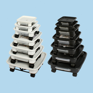 Plafarm JWPL0084 Soucoupe carrée noire résistante à la décoloration pour pot de fleurs, plateau à plantes en plastique robuste avec réservoir d'eau 26x26x7.4cm pour extérieur - Product Image 6