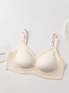 Nuevo Sujetador Push-Up de Talla Grande para Mujer, Sin Varillas, Tejido Fino, Sin Costuras en la Espalda, Color Sólido, Transpirable, de Nailon, para Uso Diario - Product Image 2