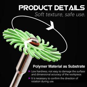 Pexmientas Outils de bijoutier rotatifs de 1 pouce, brosses à polir les métaux <span class=keywords><strong>Dremel</strong></span>, disque à poils radiaux - Product Image 5