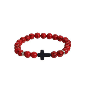 Bracelet en perles œil <span class=keywords><strong>de</strong></span> <span class=keywords><strong>tigre</strong></span> et turquoise unisexe <span class=keywords><strong>Mat</strong></span>ériau mixte Style classique Finition noire mate pour fête <span class=keywords><strong>de</strong></span> mariage et cadeau - Product Image 5