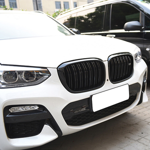 Rejilla de riñón de parachoques de parrilla de listones dobles individuales de color negro brillante para BMW X3 X4 series G01 G02 2019-2021 <span class=keywords><strong>M</strong></span> rejilla de malla de estilo Facelift - Product Image 4
